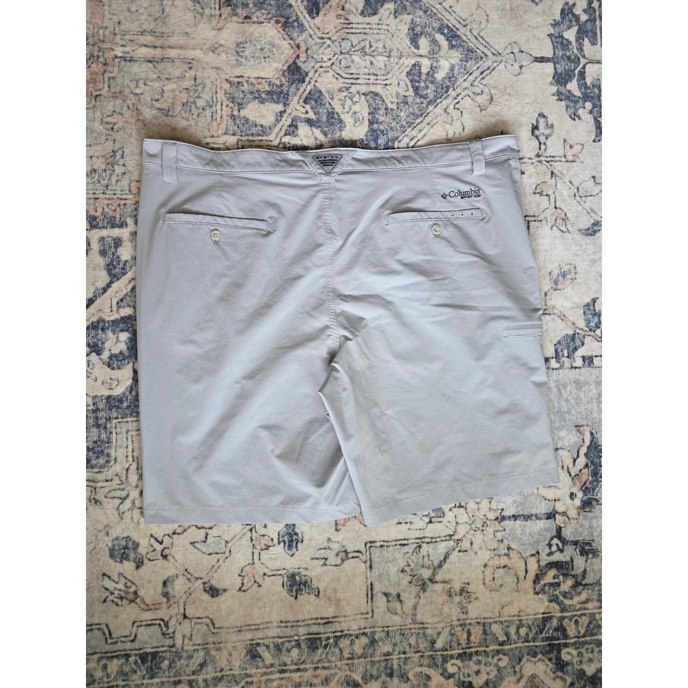 Columbia PFG Mens Sz 46 10" Inseam Light Gray Grander Marlin II‎ Offshore Shorts